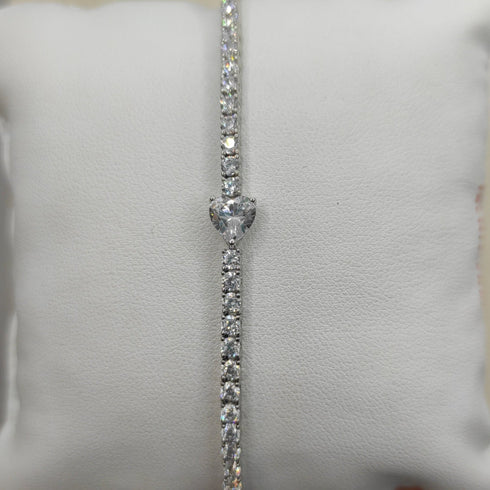 Bracciale tennis cuore argento 925 MABINA 533438 | Gioiellitosti.it