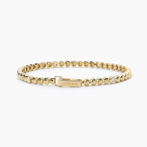 Bracciale tennis MABINA 533635-M Argento Placcato con Cuori | Gioiellitosti.it