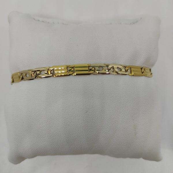 Bracciale Unisex Oro 18 kt catena bicolore 21 cm 12,70 gr | Gioiellitosti.it