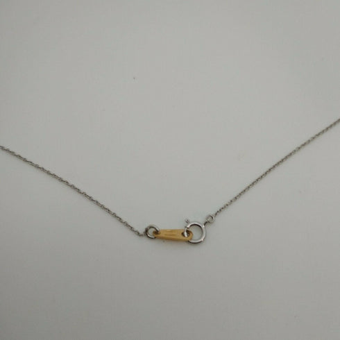 Collana Croce Oro bianco 18k Diamanti 0,07 Smeraldi 0,18 | Gioiellitosti.it