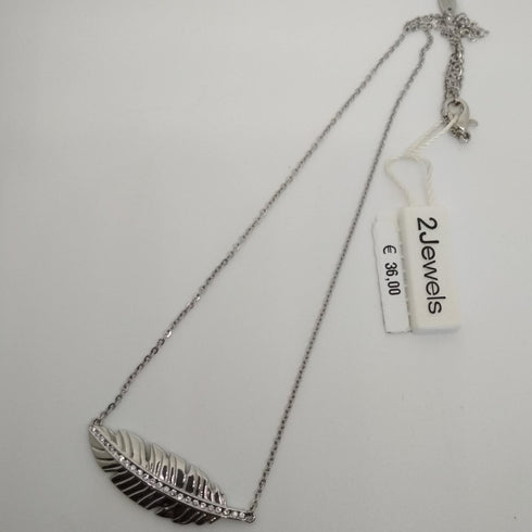 Ciondolo foglia Collana Girocollo acciaio 2JEWELS 251474 | Gioiellitosti.it