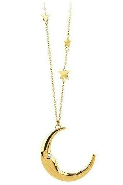 Ciondolo Luna Collana acciaio pvd oro 2Jewels 251315 | Gioiellitosti.it