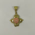 Ciondolo oro 18k donna Fiore con corallo rosa gr 4,00 | Gioiellitosti.it