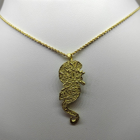 Ciondolo oro 18k pendente Cavalluccio Marino unisex gr 3,40 | Gioiellitosti.it