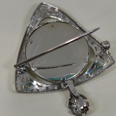 Ciondolo Spilla oro 18k bianco Vintage Miniatura gr 7,10 | Gioiellitosti.it