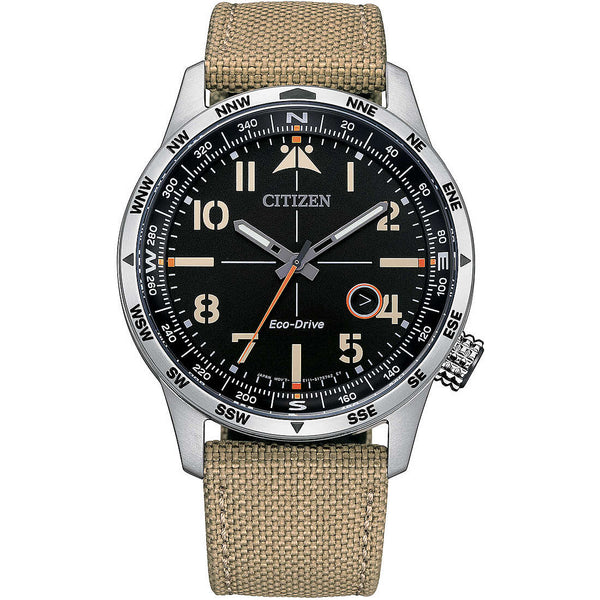 Citizen aviator Eco Drive BM7550-10E Cinturino Tela | Gioiellitosti.it