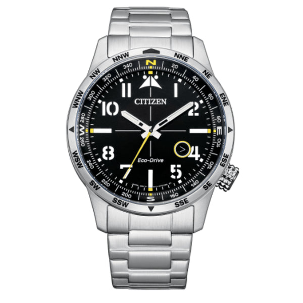 Citizen aviator Eco Drive BM7550-87E Orologio uomo acciaio | Gioiellitosti.it