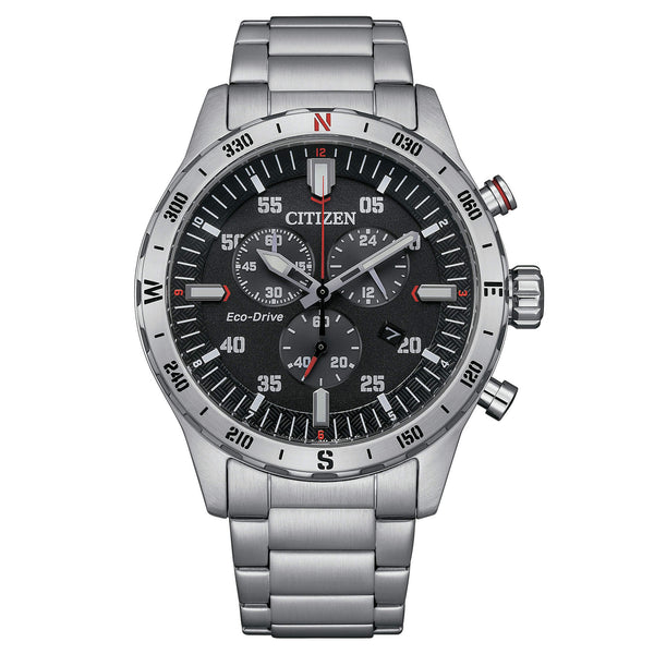Citizen eco drive AT2520-89E Outdoor Crono Acciaio | Gioiellitosti.it