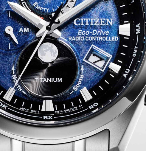 Citizen Moonphase BY1010-81L Radiocontrollato Eco-drive Super Titanio | Gioiellitosti.it
