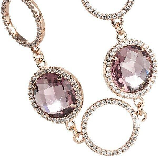 Collana bronzo placcato oro rosa ametista e zirconi Boccadamo Sharada XGR263RS | Gioiellitosti.it