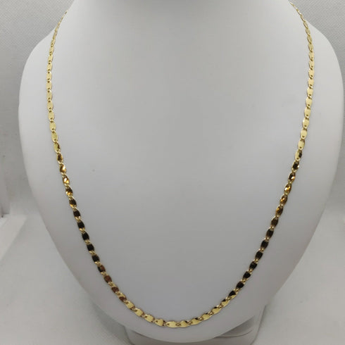 Collana catena maglia piatta oro 18k 60 cm 4.30 gr | Gioiellitosti.it
