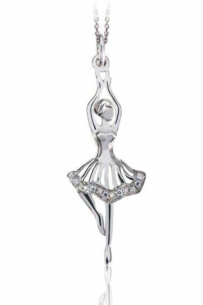 Collana Ciondolo Ballerina Argento 925 Zaffiri Gioielli Tutu' | Gioiellitosti.it