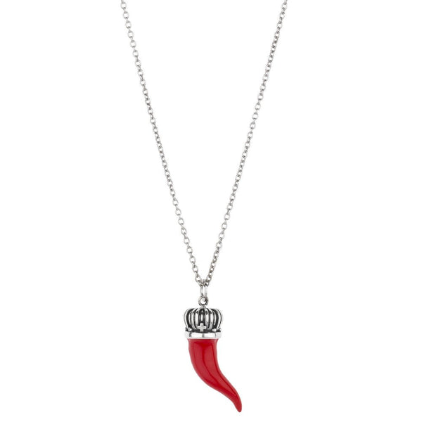 Collana Ciondolo Cornetto Rosso Argento SUALI' BM2691/1 | Gioiellitosti.it
