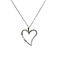 Collana ciondolo cuore oro bianco 18k diamanti 0,13 F | Gioiellitosti.it