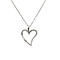 Collana ciondolo cuore oro bianco 18k diamanti 0,13 F | Gioiellitosti.it