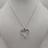 Collana ciondolo cuore oro bianco 18k diamanti 0,13 F | Gioiellitosti.it