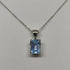 Collana punto luce oro bianco 18k Topazio azzurro | Gioiellitosti.it