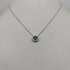 Collana Punto Luce oro bianco 18k diamanti zaffiro blu | Gioiellitosti.it