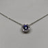 Collana Punto Luce oro bianco 18k diamanti zaffiro blu | Gioiellitosti.it