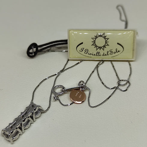 Collana punto luce oro bianco 18k Trilogy diamanti | Gioiellitosti.it