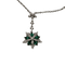Collana ciondolo smeraldi e diamanti oro 18k | Gioiellitosti.it