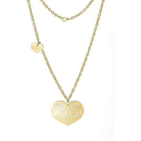 Collana donna Ciondolo Cuore Ottone Dorato Liu Jo Luxury LJ663 | Gioiellitosti.it