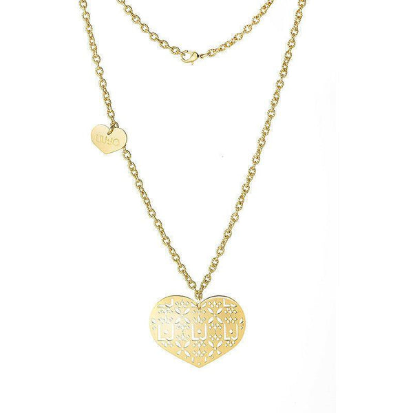 Collana donna Ciondolo Cuore Ottone Dorato Liu Jo Luxury LJ663 | Gioiellitosti.it