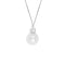 Collana punto luce oro bianco 18k Perla Naturale Diamanti | Gioiellitosti.it