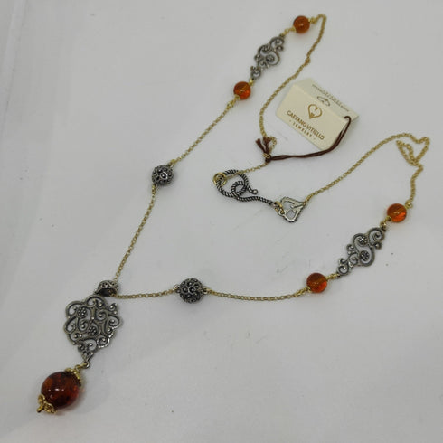 Collana ciondolo ambra e argento 925 Vitiello Jewelry | Gioielli Tosti