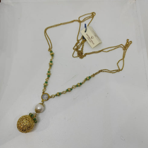 Collana Donna Pendente Argento 925 perle e avventurina Vitiello Jewelry | Gioiellitosti.it