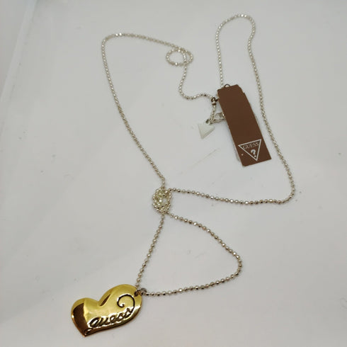 Collana Guess donna acciaio con pendente cuore e logo | Gioiellitosti.it