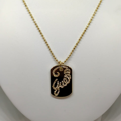 Collana Guess donna acciaio dorato con pendente | Gioiellitosti.it