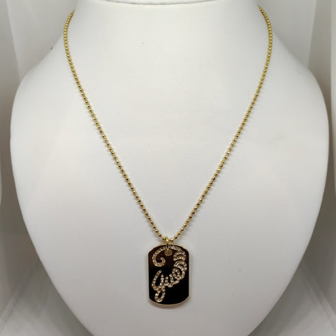 Collana Guess donna acciaio dorato con pendente | Gioiellitosti.it