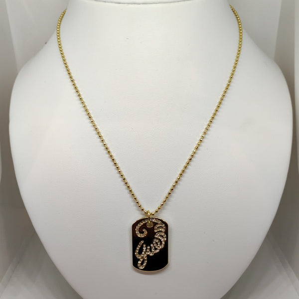 Collana Guess donna acciaio dorato con pendente | Gioiellitosti.it