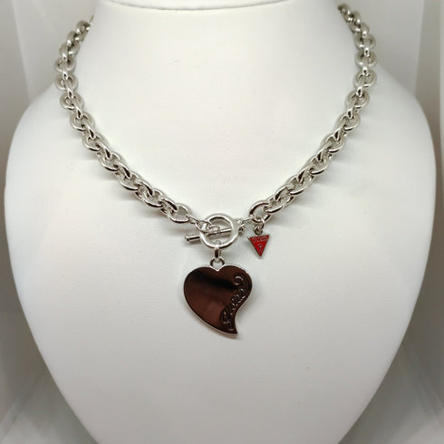 Collana Guess donna catena con ciondolo cuore | Gioiellitosti.it