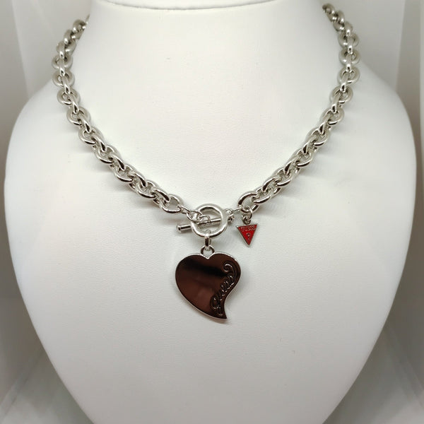 Collana Guess donna catena con ciondolo cuore | Gioiellitosti.it
