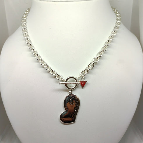 Collana Guess donna Girocollo acciaio con pendente cuore | Gioiellitosti.it