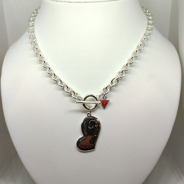 Collana Guess donna Girocollo acciaio con pendente cuore | Gioiellitosti.it