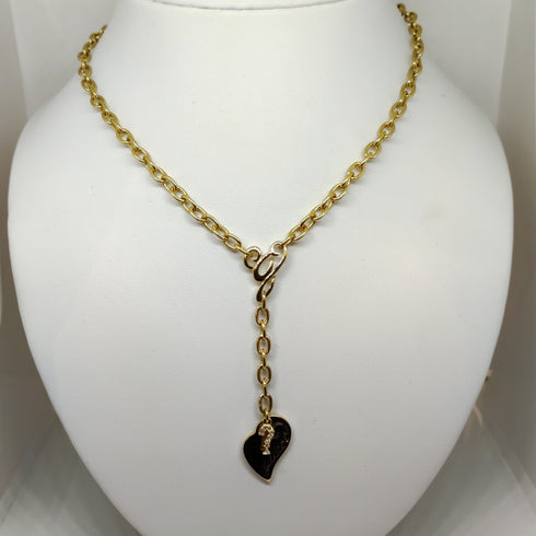 Collana Guess donna Girocollo acciaio dorato con pendente cuore | Gioiellitosti.it