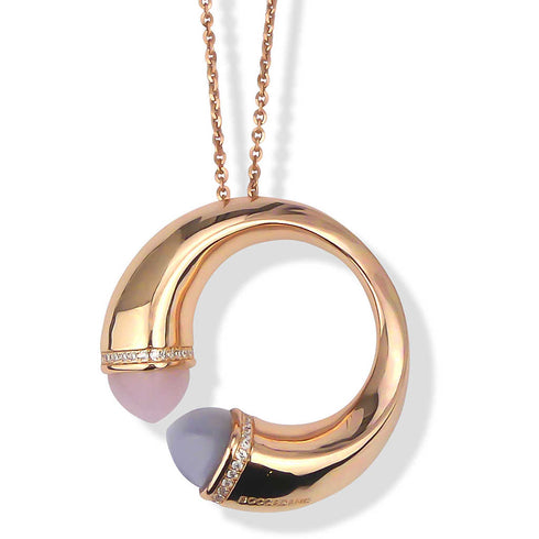 Collana lunga cristalli e zirconi Boccadamo KGR017RF | Gioiellitosti.it