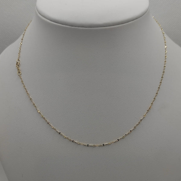 Collana oro 18 kt 750 donna catena maglia 44 cm 0,90 gr | Gioiellitosti.it