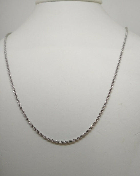 Collana oro bianco 18k maglia Torchon 50 cm 1,6 gr | Gioiellitosti.it