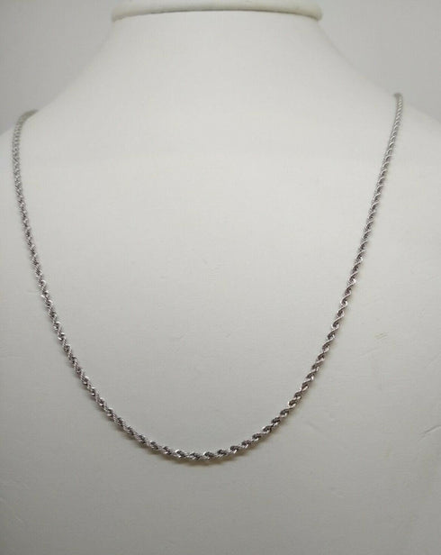 Collana oro bianco 18k maglia Torchon 50 cm 2,4 gr | Gioiellitosti.it