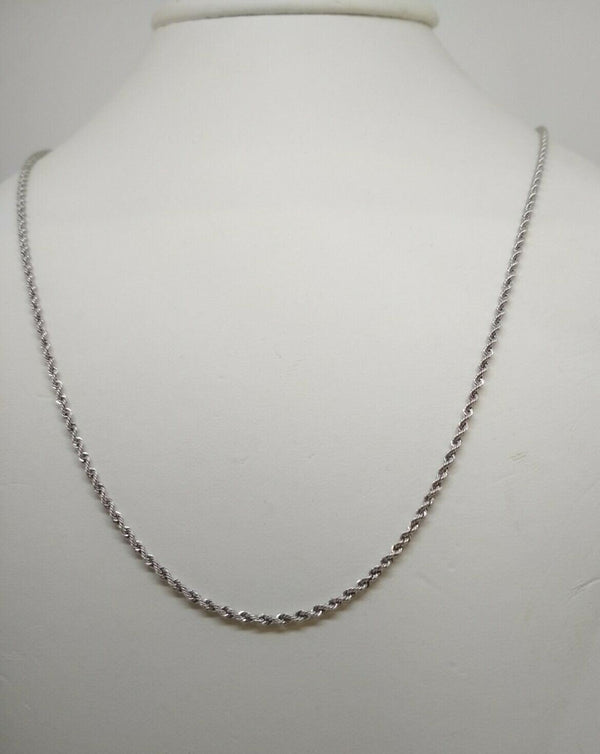 Collana oro bianco 18k maglia Torchon 50 cm 2,4 gr | Gioiellitosti.it