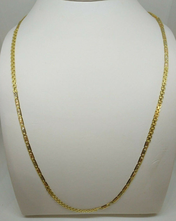 Collana oro 18k unisex catena 3 colori 60 cm 11,80 gr | Gioiellitosti.it