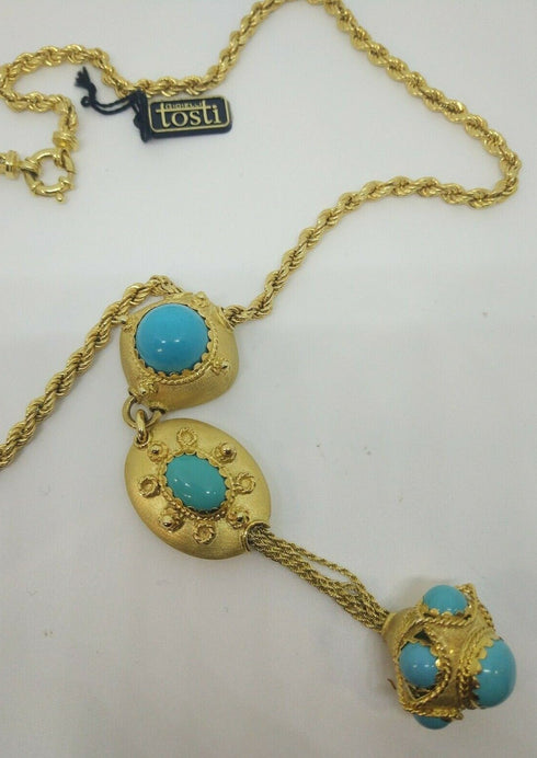 Collana oro giallo 18 kt Donna Lunga con pendente 64 cm 59 gr | Gioiellitosti.it