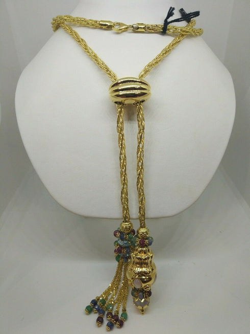 Collana oro giallo 18 kt Donna lunga con pendente 75 cm 53 gr | Gioiellitosti.it