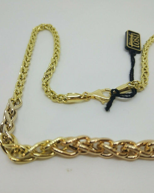 Collana oro 18k donna girocollo 3 colori 45 cm 10,2 gr | Gioiellitosti.it