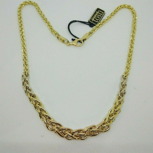 Collana oro 18k donna girocollo 3 colori 45 cm 10,2 gr | Gioiellitosti.it