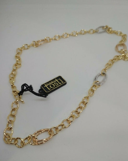 Collana oro 18k Donna girocollo 3 colori 44 cm 5 gr | Gioiellitosti.it